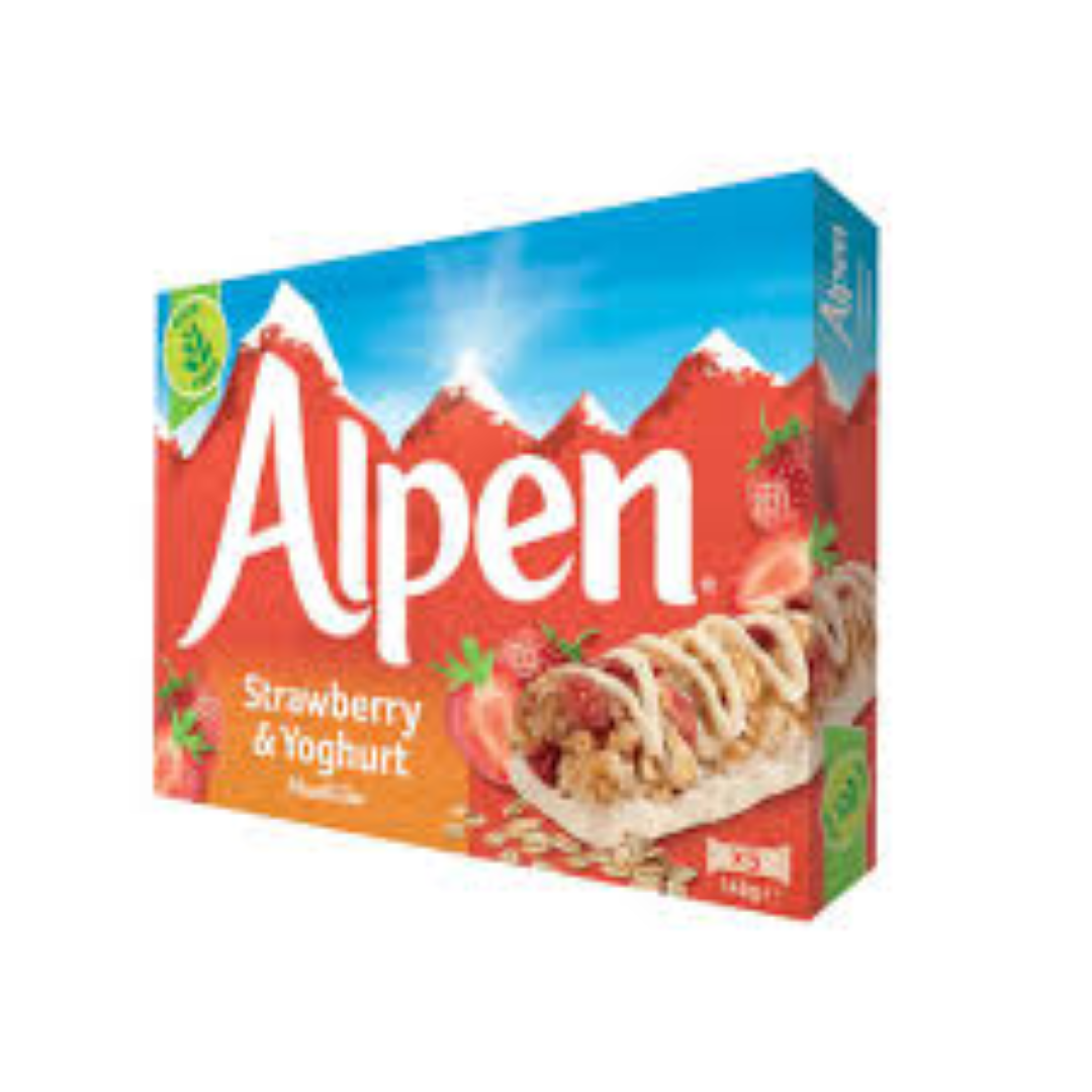 ALPEN BARS STRAWBERRY & YOGURT 145G